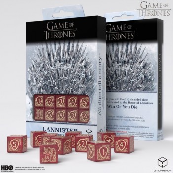 Game of Thrones. Lannister kauliukų rinkinys 10xD6 Q-WORKSHOP